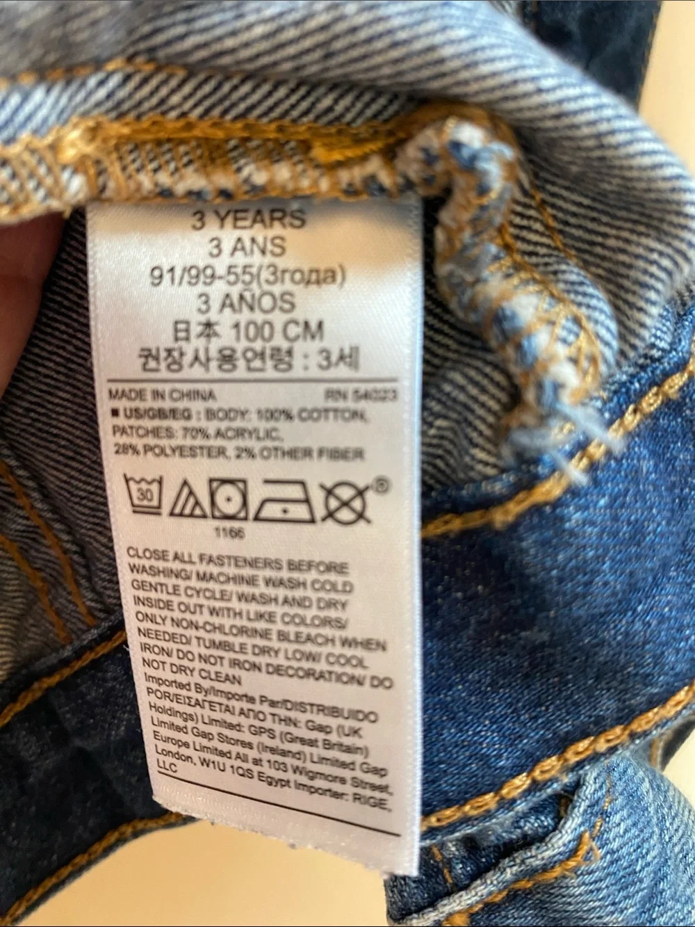 GAP Toddler 3T Minnie Mouse Denim Jacket